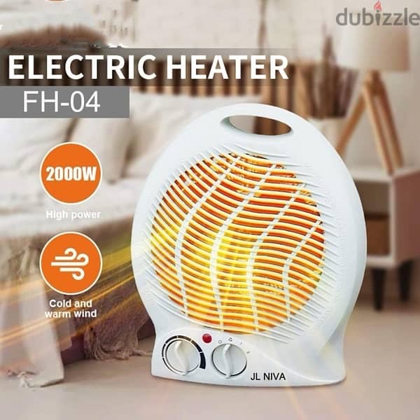 JL NIVA Fan Heater 1000W-2000W - Overheating Protection 4