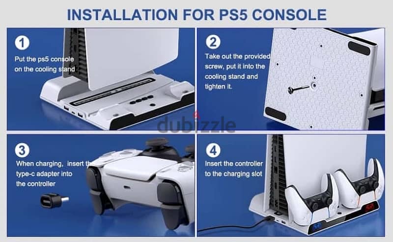 PS5 Multifunctional Stand - Cooling Function & Docking Station 2