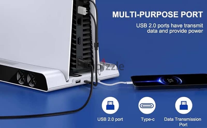 PS5 Multifunctional Stand - Cooling Function & Docking Station 4