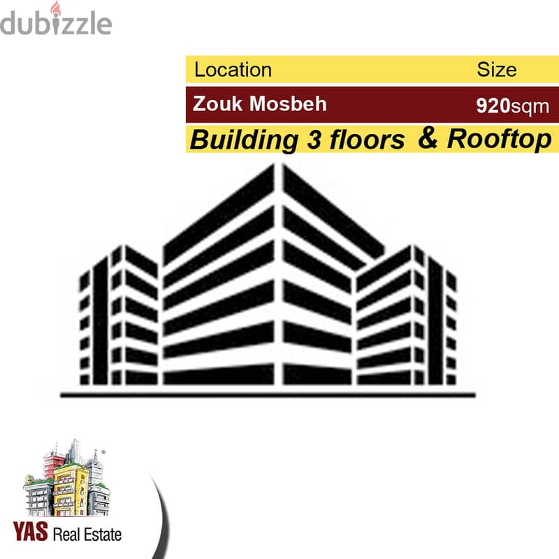 Zouk Mosbeh 920m2 | Building | Upgraded | Catch | EL | 0