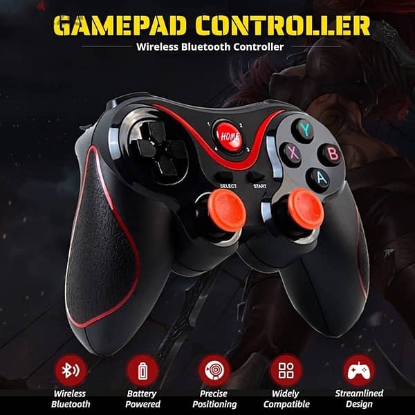 Gamepad Controller & Bracket Holder Gaming Wireless Joysticks 2