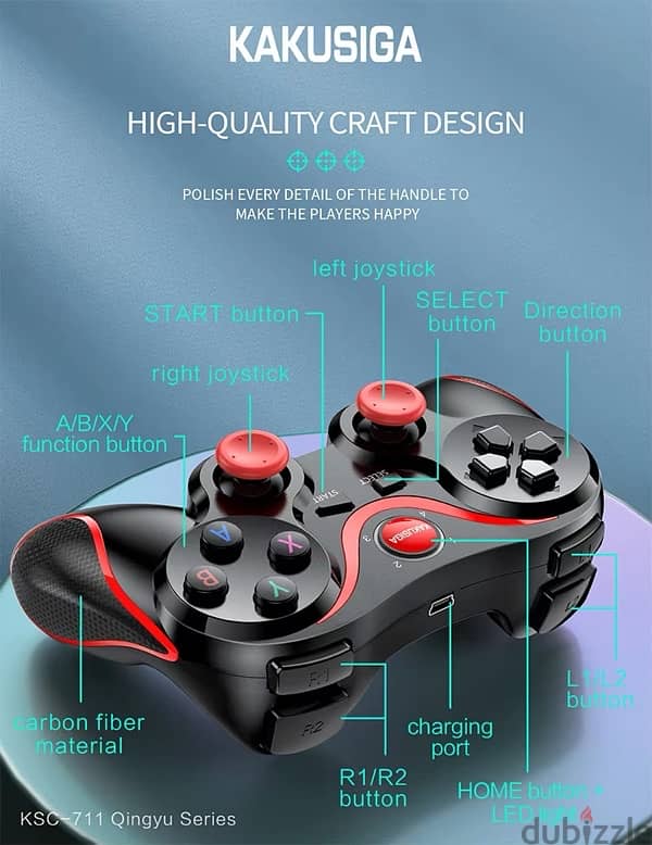 Gamepad Controller & Bracket Holder Gaming Wireless Joysticks 3