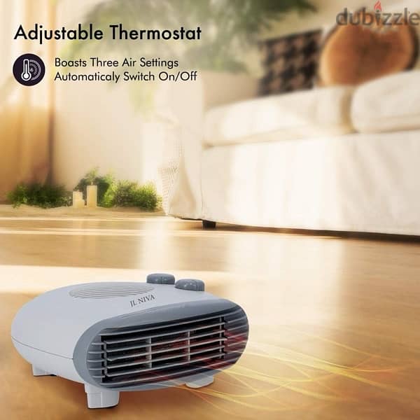 Fan Heater 1000W-2000W Heating with adjustable temperature (17-37C) 5