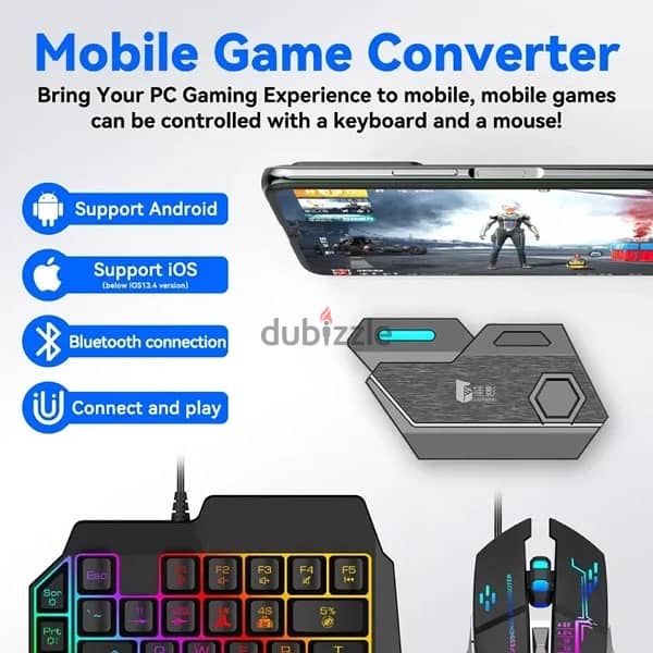 Mobile Game Combo Pack with Keyboard, Mouse, Adjustable Phone Stand 2