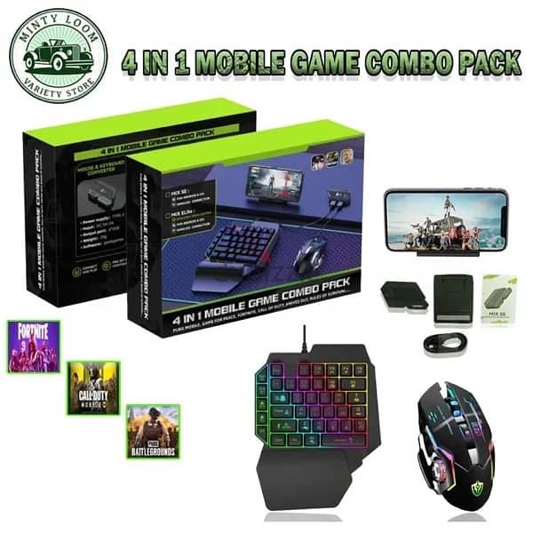 Mobile Game Combo Pack with Keyboard, Mouse, Adjustable Phone Stand 5