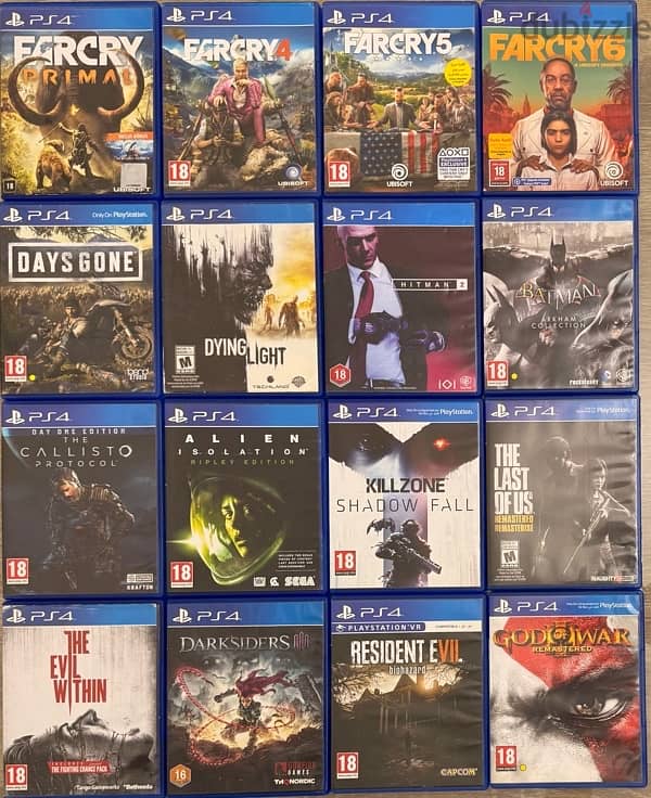 Ps4 video games used (trade 5$ starting) 2