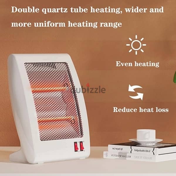 Electric Quartz Heater 400/800W Two Heat Settings - JL Niva 1