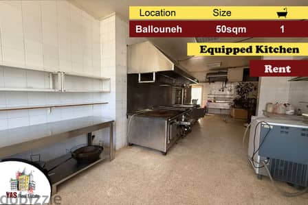 Ballouneh 50m2 | 20m2 Storage | Rent | Equipped Kitchen | Catch | AC |