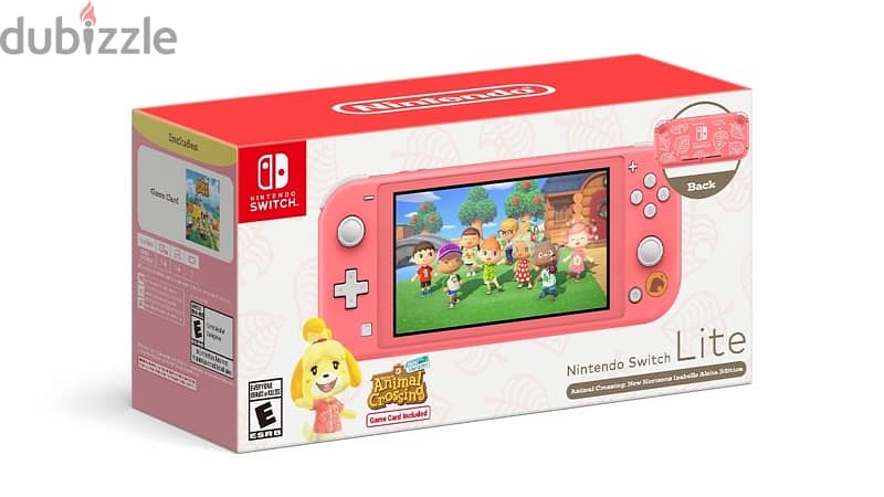 Nintendo Switch Lite Animal Crossing - Coral & Turquoise Color 2