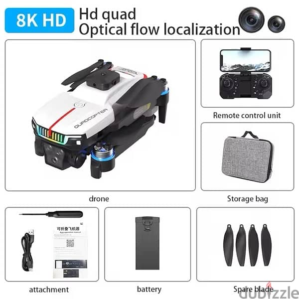 Drone Quadcopter with Camera Dual HD FPV Foldable WiFi Remote Control 4