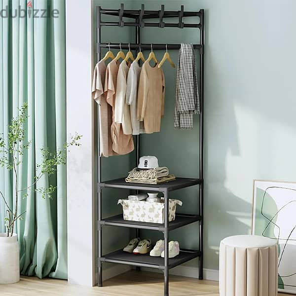 Bedroom Corner Coat Racks Cabinet Hanging Rack Metal Racks Clothing 0