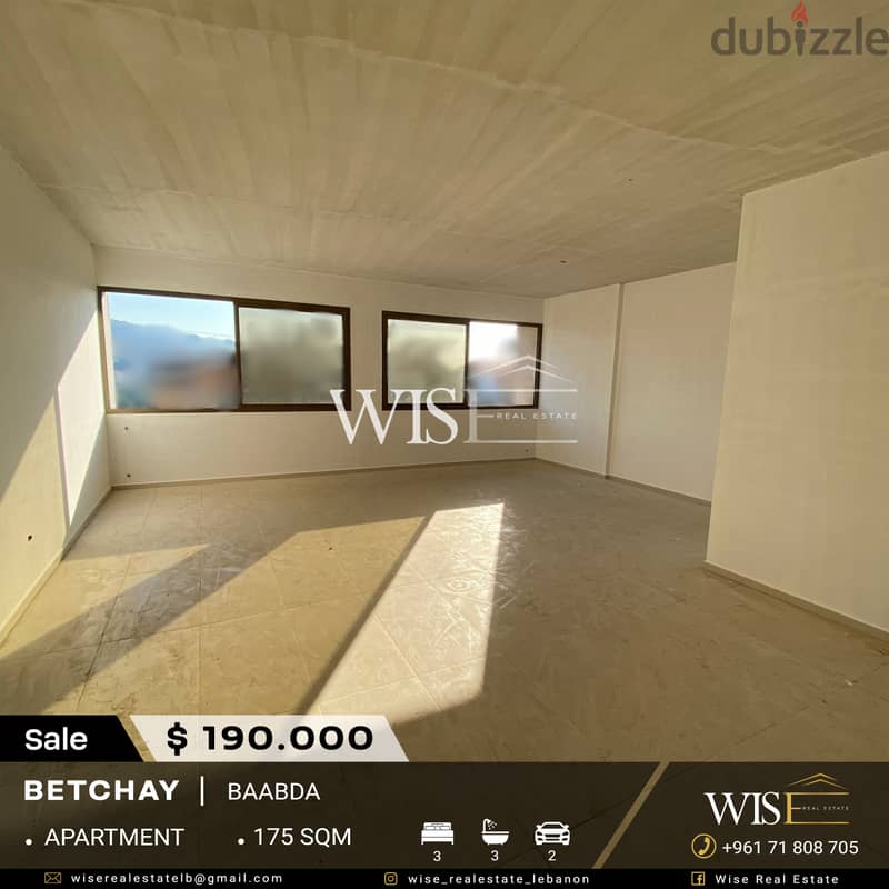  175 SQM Apartment for SALE in Baabda-Betchay! 0