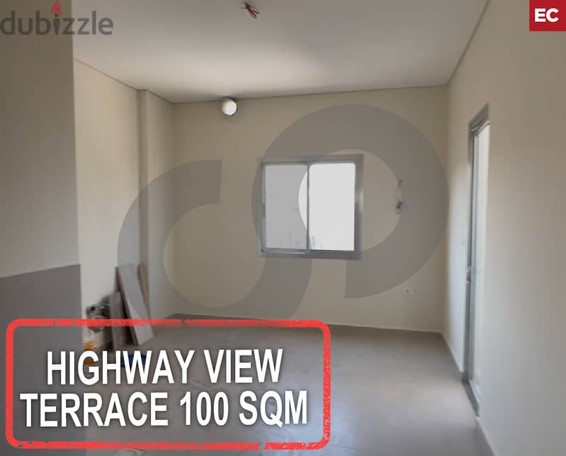 highway view - terrace 100 sqm-Dekwaneh, Metn/دكوانه, متن REF#EC114713 0