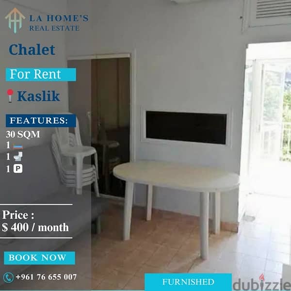 chalet for rent in kaslik شاليه للإيجار في كسليك 0