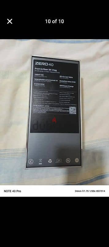 infinix zero 40 8+8ram 512gb new 250$ 9