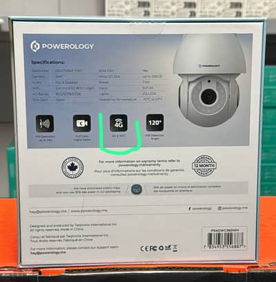 Powerology 4g outdoor camera vertical & horizontal amazing & last off