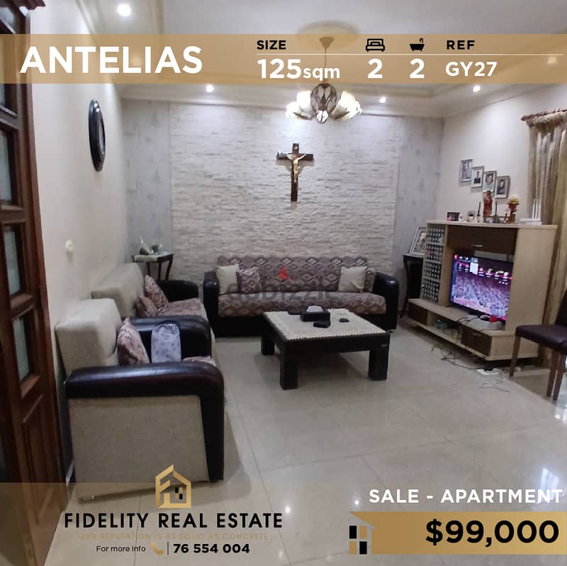 Apartment for  sale in Antelias GY27 شقة للبيع في انطلياس 0