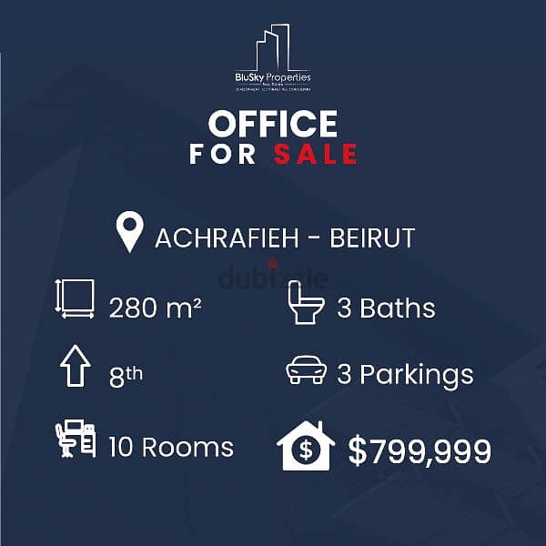 Office For SALE In Achrafieh مكتب للبيع في الأشرفية #RT 0