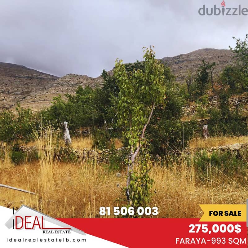 Land for sale in Faraya عقار للبيع في فا ريا 0