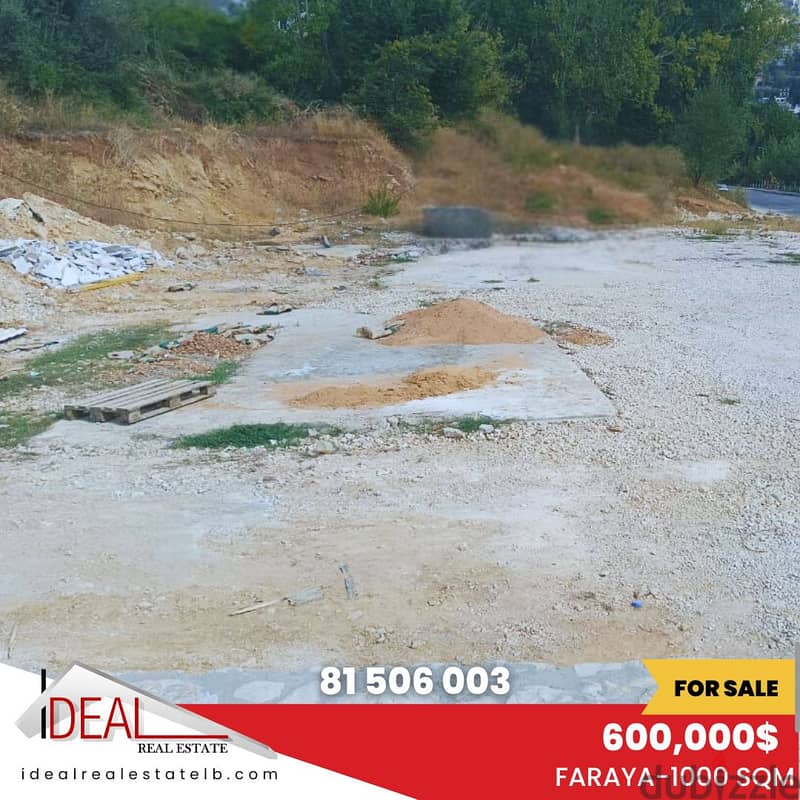 1000 sqm Land for sale in Faraya REF#CC434 0