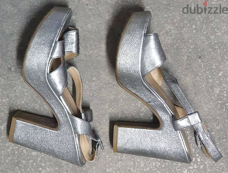 Silver studio larizzi heels made in italy only 3$ b. ashrafiye 03723895 2