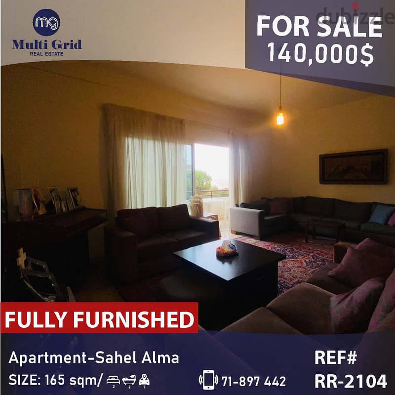 RR-2104 / Apartment for Sale in Sahel Alma , شقة للبيغ في ساحل علما 0