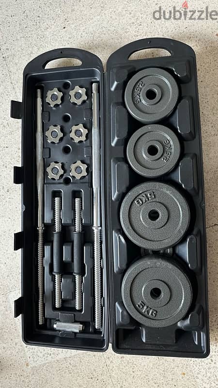 Adjustable dumbbells & barbell set 50KG 1