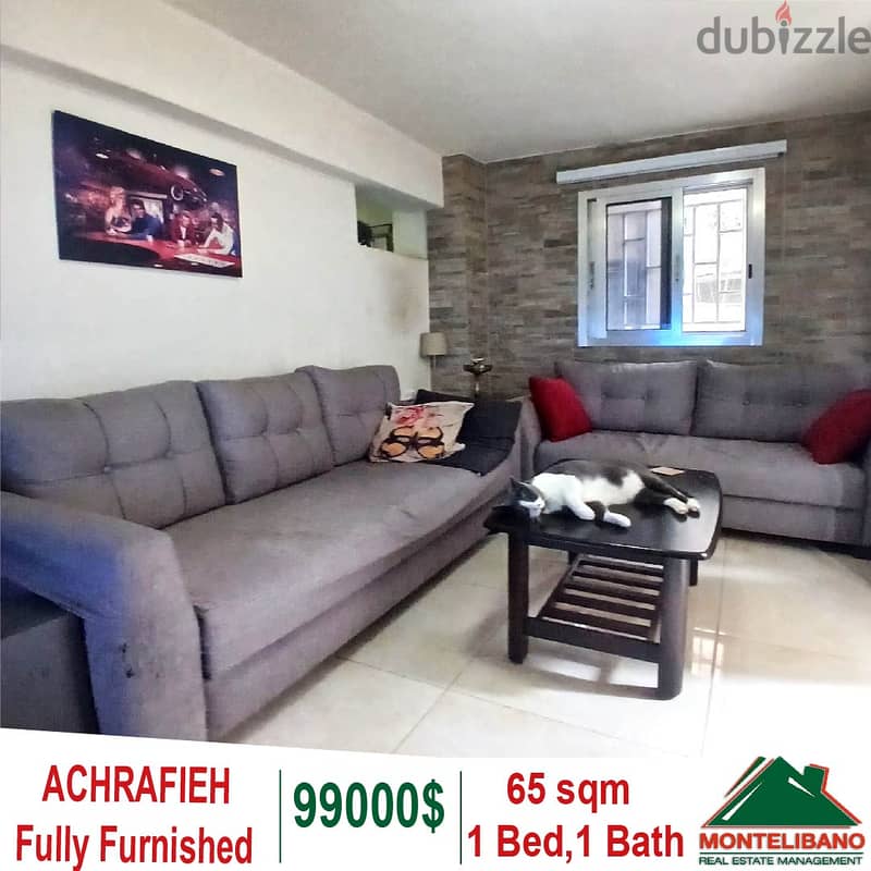 65 Sqm Fully Furnished Apartment for sale in Achrafieh !!! 0