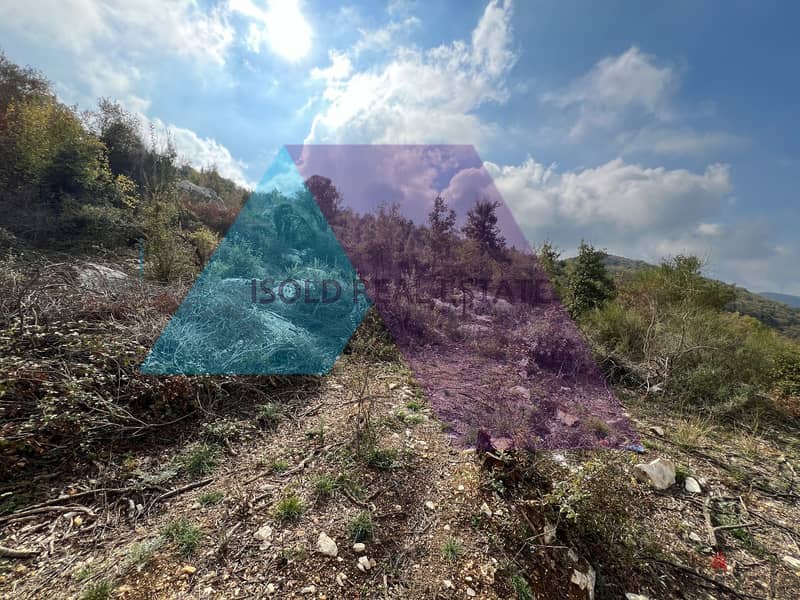 A 1152m2 land having an open mountain view for sale in Mechmech|Jbeil 2