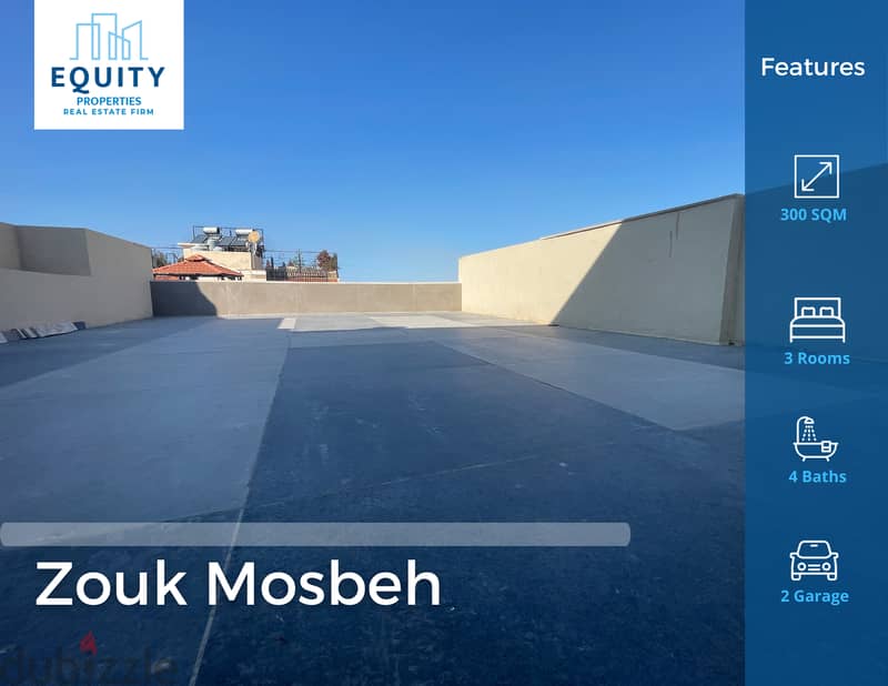 300SQM Apartment For Sale In Zouk Mosbehشقة للبيع في زوق مصبح#RK113425 0