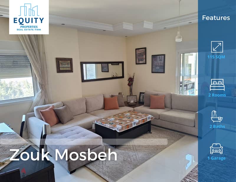 115SQM Apartment For Sale In Zouk Mosbehشقة للبيع في زوق مصبح#RK113725 0