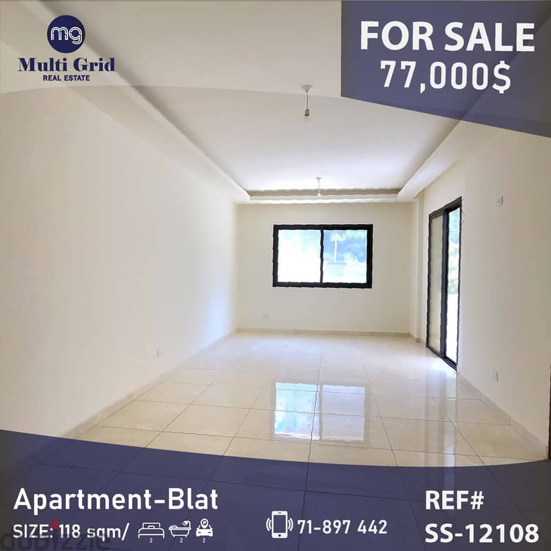 SS-12108 / Apartment for Sale in Blat , شقة للبيع في بلاط 0