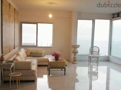 155 SQM  Furnished Apartment in Jiyeh, Chouf with Sea View