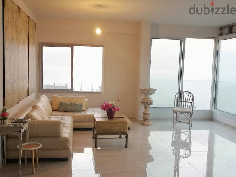 155 SQM  Furnished Apartment in Jiyeh, Chouf with Sea View 0