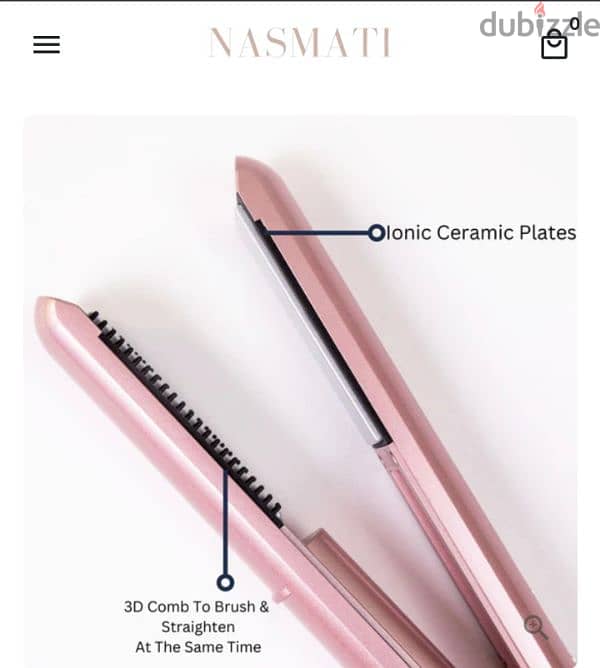 NASMATI  Cordless Comb Hair Straightener + Cordless Hair Curler Pro 0