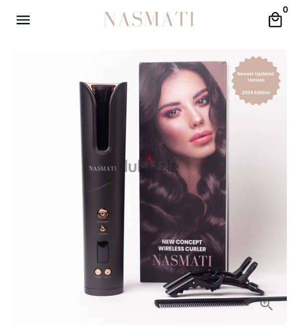 NASMATI  Cordless Comb Hair Straightener + Cordless Hair Curler Pro 1