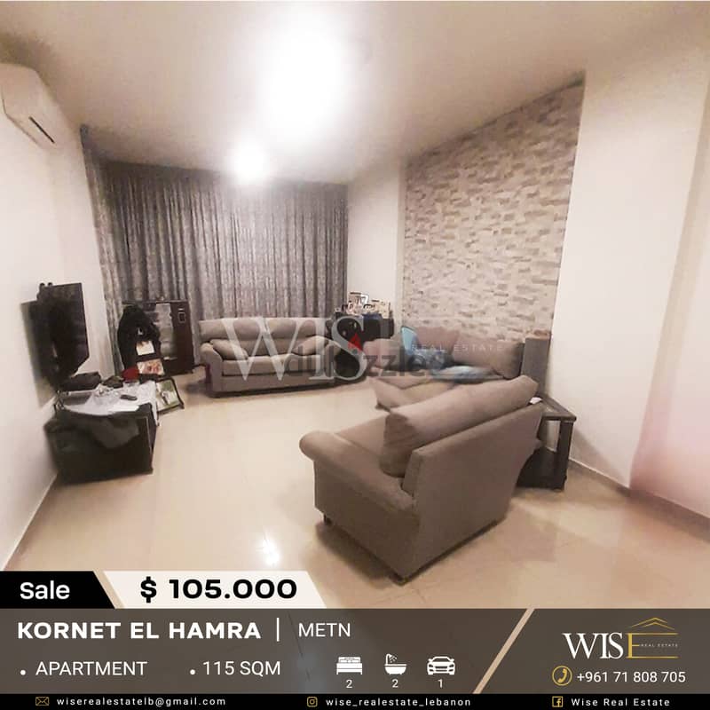 115 SQM Apartment for sale in Kornet El Hamra! 0