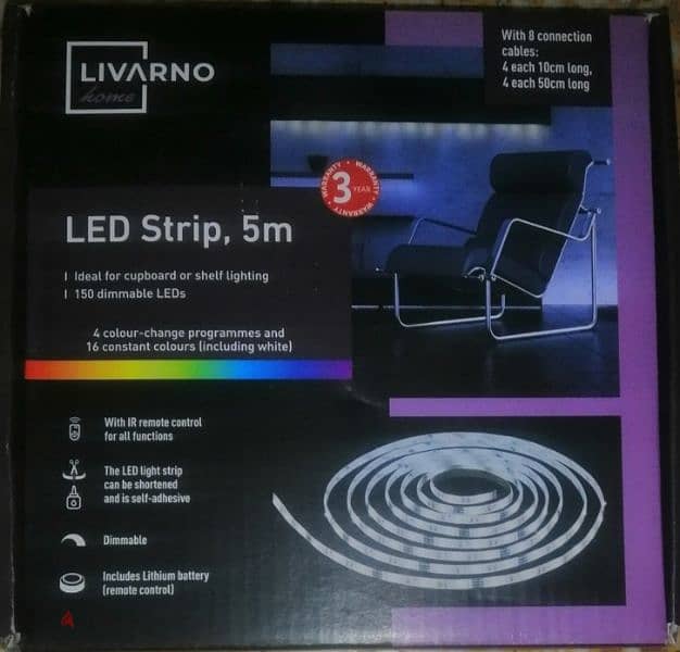 LIVARNO Home led strip 5m_ remote control(made in Germany)/3$ delivery 8