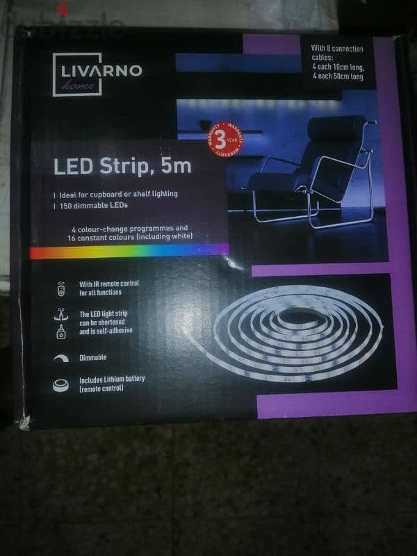 LIVARNO Home led strip 5m_ remote control(made in Germany)/3$ delivery 19