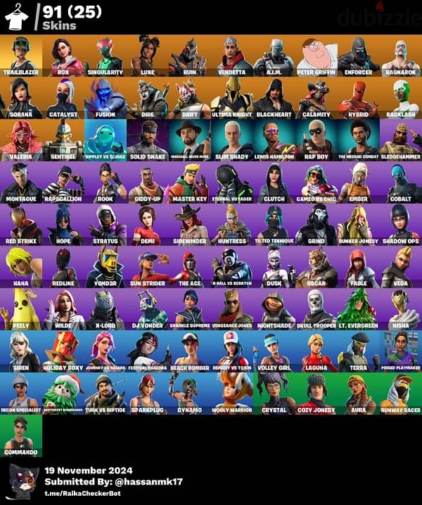 fortnite account for15$ 0