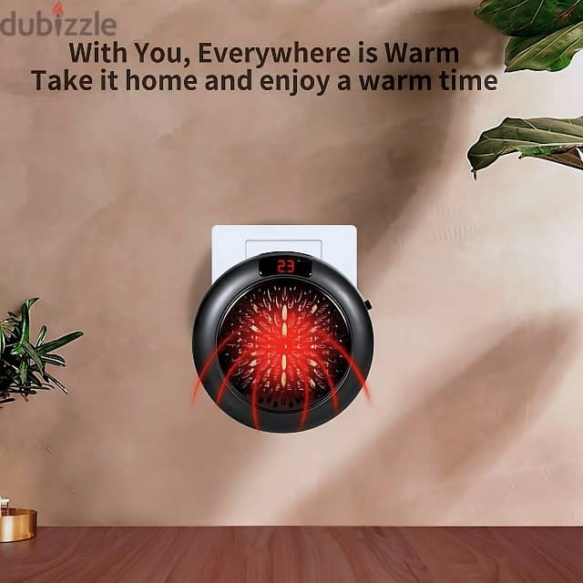 Plug-In Space Heater – 900W Quick-Heating Fan with Remote 5