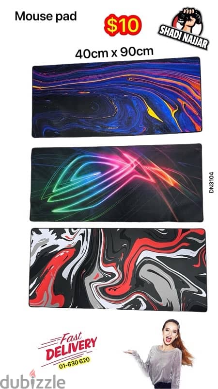 mouse pad 40 x 90 $10 1