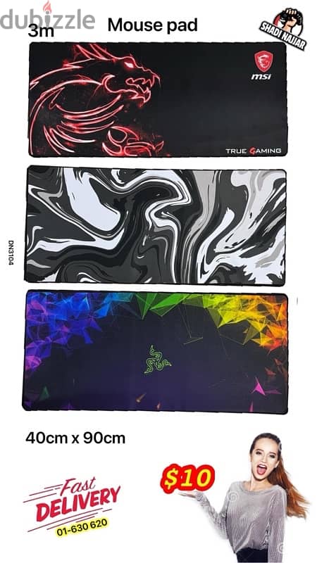 mouse pad 40 x 90 $10 6