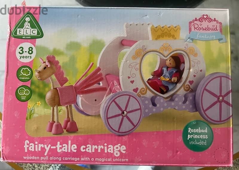 ELC Wooden Fairy-Tale Carriage 0