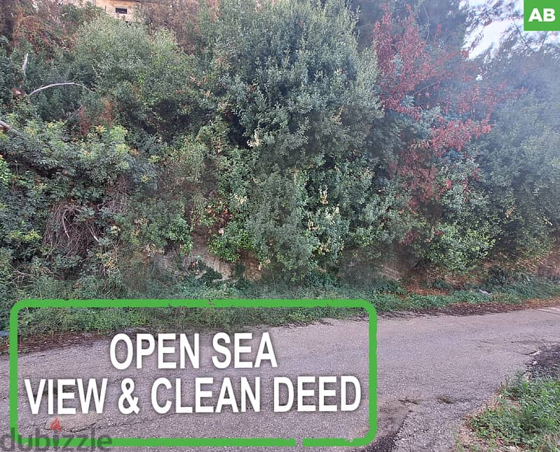 Open Sea View & clean deed-Halat - Jbeil/حالات - جبيل  REF#AB114790 0