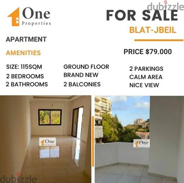 APARTMENT FOR SALE IN BLAT-JBEIL 0