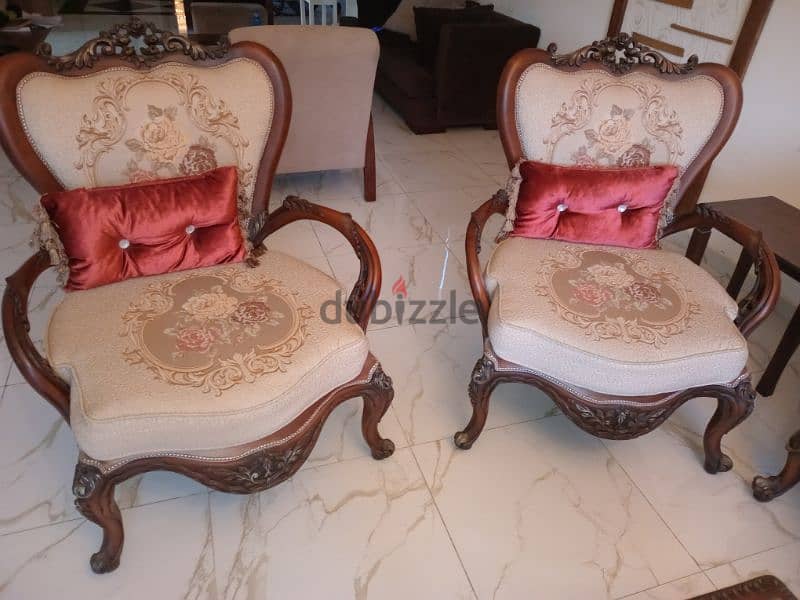 Salon style engraved حفر and dining room 8 chairs HOT DEAL 3,500$ 1