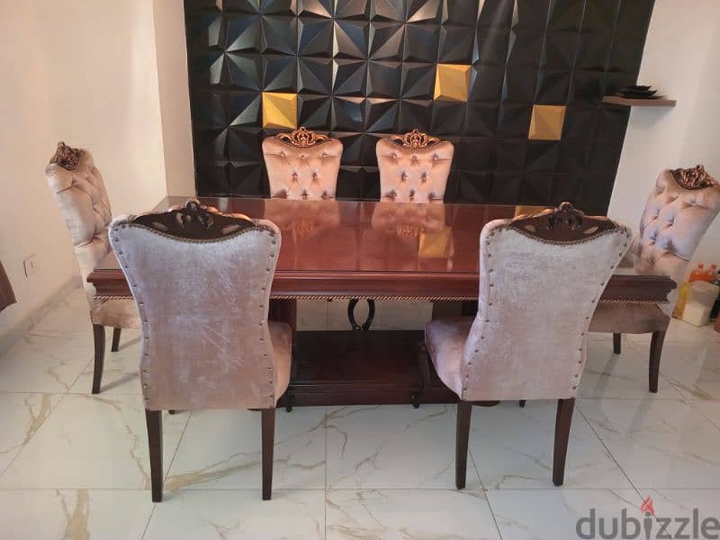 Salon style engraved حفر and dining room 8 chairs HOT DEAL 3,500$ 5