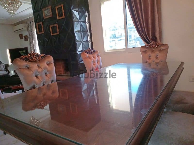 Salon style engraved حفر and dining room 8 chairs HOT DEAL 3,500$ 7