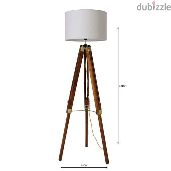 trio wooden tripod floor lamp 4